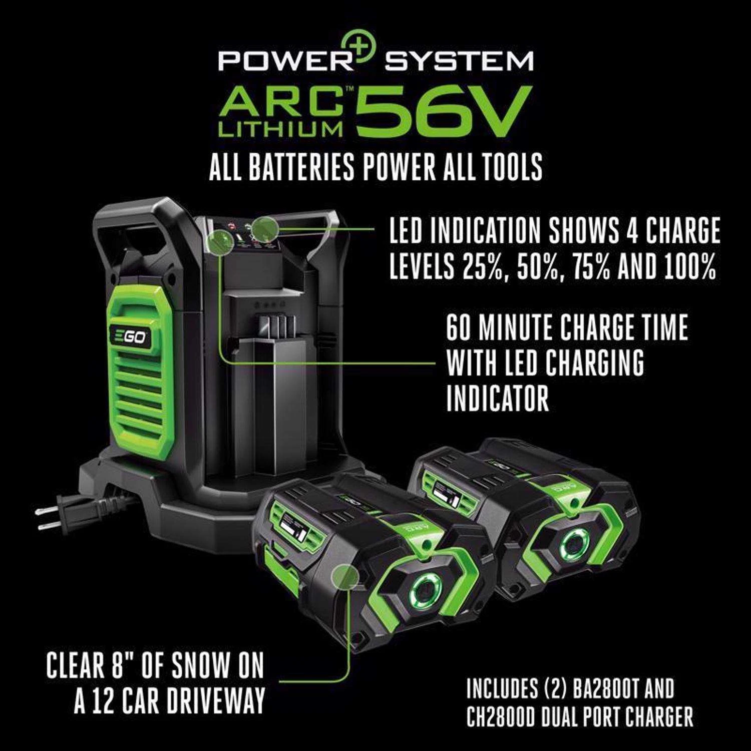 EGO Power+ Peak Power SNT2112 21 In. Single Stage 56 V Battery Snow Blower Kit (Battery & Charger) W/ STEEL AUGER & TWO 5.0 AH BATTERIES 9 EGO Power+ Peak Power SNT2112 21 In. Single Stage 56 V Battery Snow Blower Kit (Battery & Charger) W/ STEEL AUGER & TWO 5.0 AH BATTERIES - Image 9