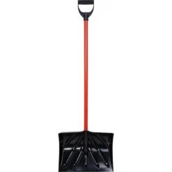 Snow Shovel, Poly, 16In, Combo, Stl Hdl, Asbld