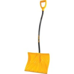 Snow Shovel, Poly, 18In, MM, Ergo Hdl, Nyl Ws, Asbld