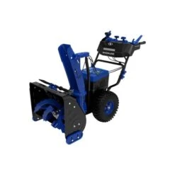 24in Snow Blower Kit W/ Batteries & Quad Charger, 96V, 12 Amp Hours