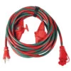 Snow Joe + Sun Joe PJEXT25MO-RG Indoor/Outdoor Extension Cord | 25-Foot | Cord Connect Adapter (Red/Green)