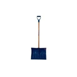 18 In. Blue Snow Shovel/Pusher W/Hardwood Shaft D-Grip Handle