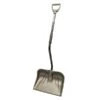 RUGG-S Snow Shovel, 18 In W Blade, 13 In L Blade, Combo Blade, Polyethylene Blade, Steel Handle