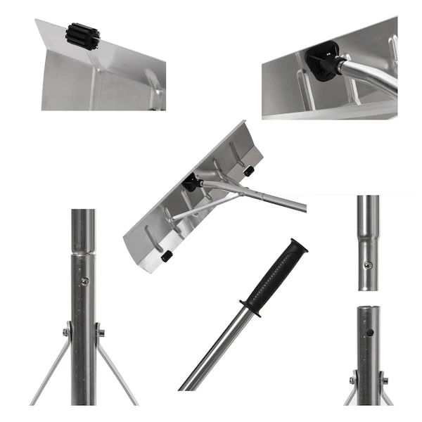 Outdoor Extendable Aluminum Sturdy Lightweight Roof Snow Rake With Anti-Skid Handle 7 Outdoor Extendable Aluminum Sturdy Lightweight Roof Snow Rake With Anti-Skid Handle - Image 7