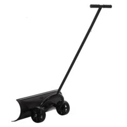 Black Heavy Duty Snow Shovel Rolling Pusher Remover With Wheels And Wide Blades -Snow Gear Shop Quickway20Imports20Inc 806073xx9b0693