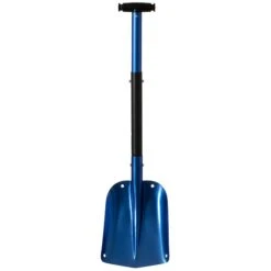 Lightweight Extendable Aluminum Telescoping Compact Utility Snow Shovel, Blue