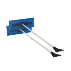 Snow Joe SJBLZD-2 Original 2-in-1 Telescoping Snow Broom + Ice Scraper | 18-inch Foam Head | 2-Pack
