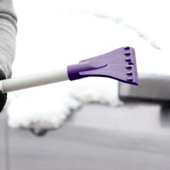 Snow Joe SJBLZD-JMB-PRP2 2-Pack Jumbo Telescoping Snow Broom + Ice Scraper, Purple -Snow Gear Shop SJBLZD JMB PRP2 Image03 scaled