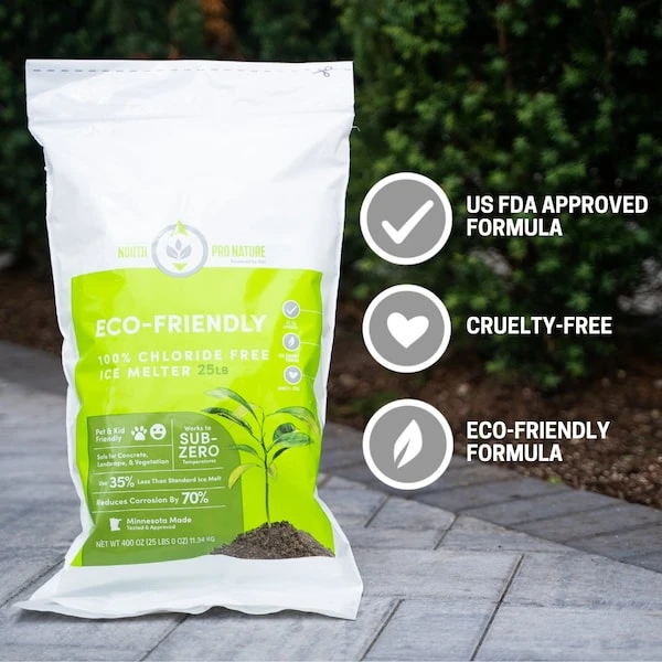 North Pro Nature Chloride-Free Ice Melt 25 Lb Bag 4 North Pro Nature Chloride-Free Ice Melt 25 Lb Bag - Image 4