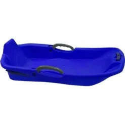 Belli BE80313 Blue Snow Sled 1 Seat With Brake & Handle Cord For Kids & Adults - 8 X 16.3 X 30.6 In.