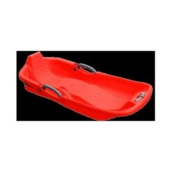 Belli BE80375 Red Snow Sled 2 Seats With Brake & Handle Cord For Kids & Adults - 8 X 17.9 X 35.7 In.
