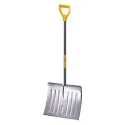 True Temper Snow Shovel, 36 In Steel D-Grip Handle, Aluminum Blade Material, 18 In Blade Width