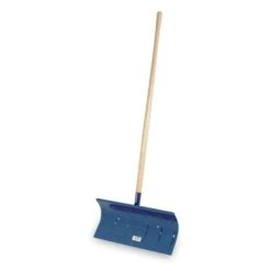 True Temper Snow Shovel, 48 In Wood Straight Handle, Carbon Steel Blade Material, 24 In Blade Width
