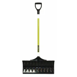 Snow Shovel, 45 In Fiberglass D-Grip Handle, Poly Blade Material, 24 In Blade Width