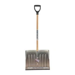 Snow Shovel, 41" Wood Aluminum Blade Material, 18" Blade Width