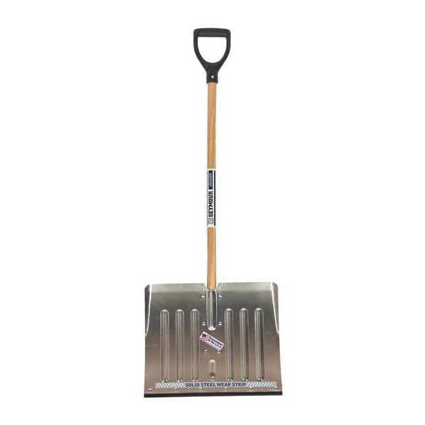 Snow Shovel, 41" Wood Aluminum Blade Material, 18" Blade Width 1 Snow Shovel, 41" Wood Aluminum Blade Material, 18" Blade Width