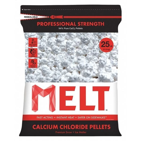 Calcium Chloride Pellets Ice Melt, 25 Lb. 1 Calcium Chloride Pellets Ice Melt, 25 Lb.