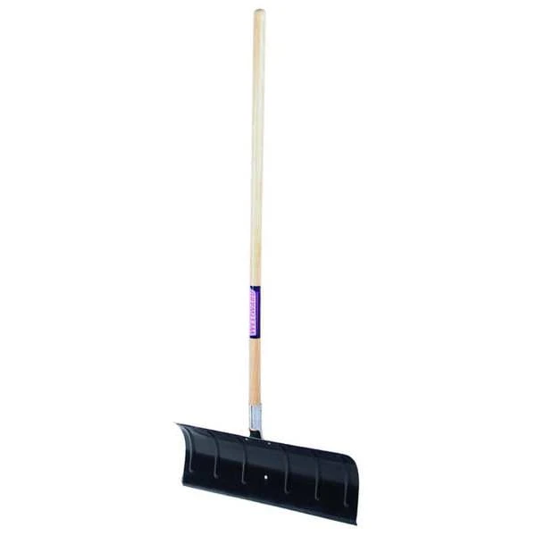 Snow Shovel, 49 1/2 In Wood Straight Handle, Carbon Steel Blade Material, 24 In Blade Width 1 Snow Shovel, 49 1/2 In Wood Straight Handle, Carbon Steel Blade Material, 24 In Blade Width