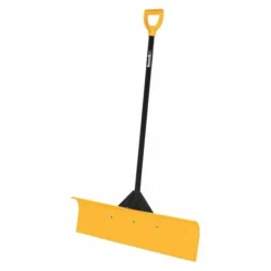 Snow Shovel, 46 In Fiberglass D-Grip Handle, Polyethylene Blade Material, 36 In Blade Width