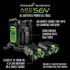 EGO Power+ Peak Power SNT2807 28 In. Two Stage 56 V Battery Snow Blower Kit (Battery & Charger) W/ 2-IN-1 CHUTE ADJUST & (2) 12AH BATTERIES -Snow Gear Shop ad085dc5 32fa 4207 aa2e 94c3b501b135