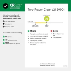 Toro Power Clear 21 In. Single Stage 60 V Battery Snow Blower Kit (Battery & Charger) -Snow Gear Shop cb496535 5e8e 4891 a95d 3faac9f4d44a